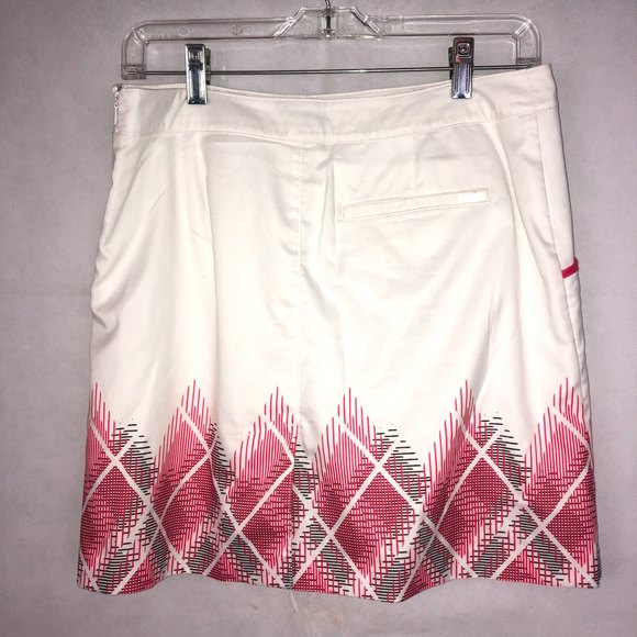 Izod Golf White/Pink Plaid Skort Size 2 - Picture 2 of 4